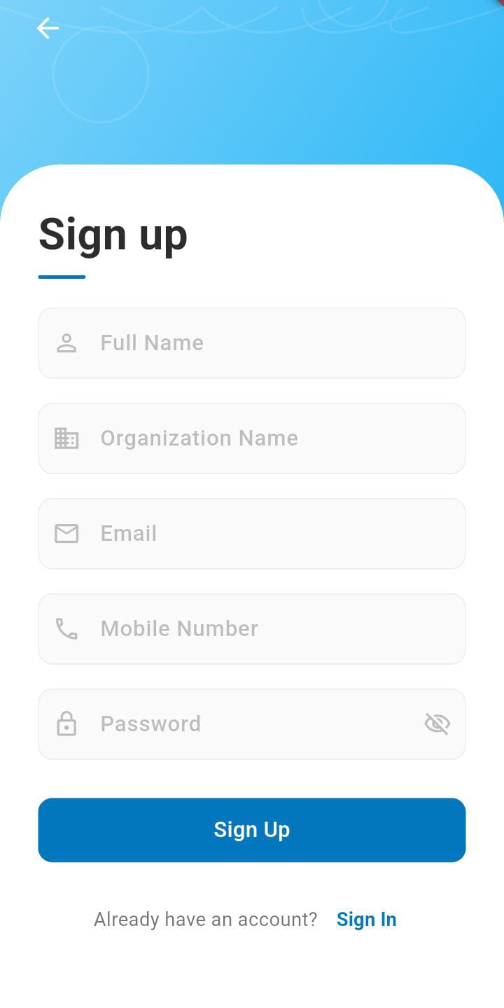 Sign Up Screen